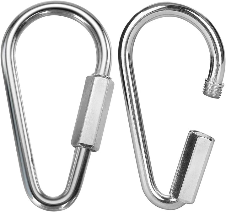 1 Pair Quick Link Snap Hook Carabiner Connector Screw Lock Clip for Swing Play Set