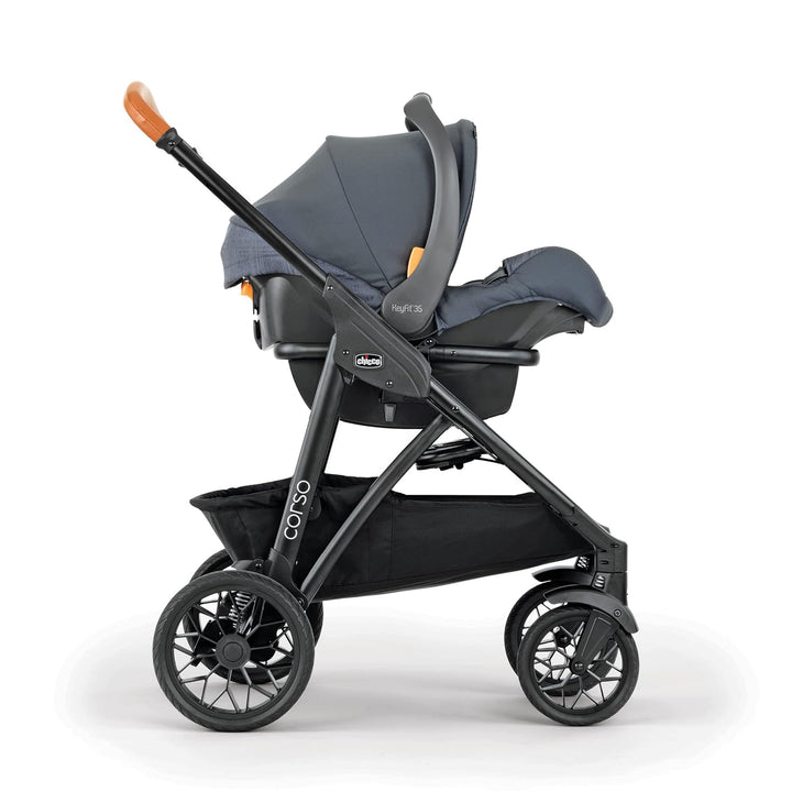 Corso LE Modular Travel System, Corso LE Stroller with Keyfit 35 Infant Car Seat and Base, Stroller and Car Seat Combo, Infant Travel System | Veranda/Grey