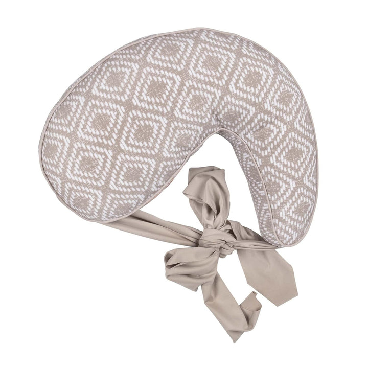 Anywhere Travel Nursing Pillow, Soft Gray, plus Sized to Petite with Stretch Belt, Portable Nursing Pillow, Breastfeeding and Bottle-Feeding Support, Machine Washable