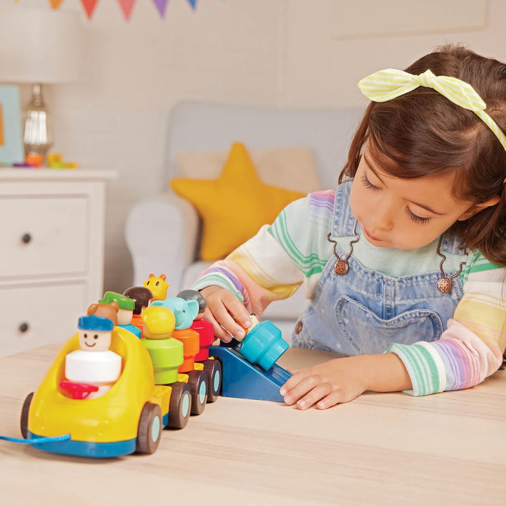– Toy Bus for Toddlers with Moving Parts & 9 Figures – Developmental Toy for Babies – Spinning Bus – 18+ Months