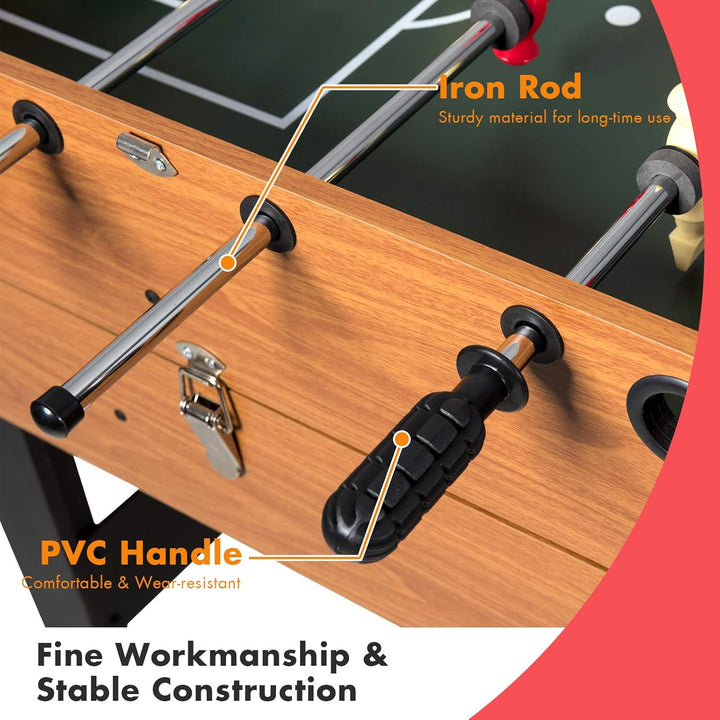 3 in 1 Multi Game Table, 49 Inch with Foosball Hockey & Billiards, Competition Sized Combo Game Table for Home, Game Room, Bar, Party, Club