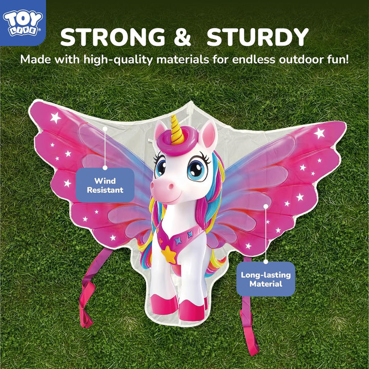 48.4'' Giant Girls Kites Easy to Fly for Kids Adults with 328.1 FT String, Beach Kite Outdoor Game outside Toys Activity, Toys for Girls, Gift for Girls Ages 4-8