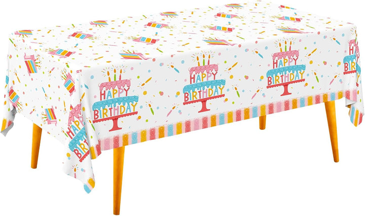 Football Party Decorations Disposable Tablecloth Plastic Touchdown Table Cover for Birthday Football Party Games Decoration 54 X 108Inch，2 Pack