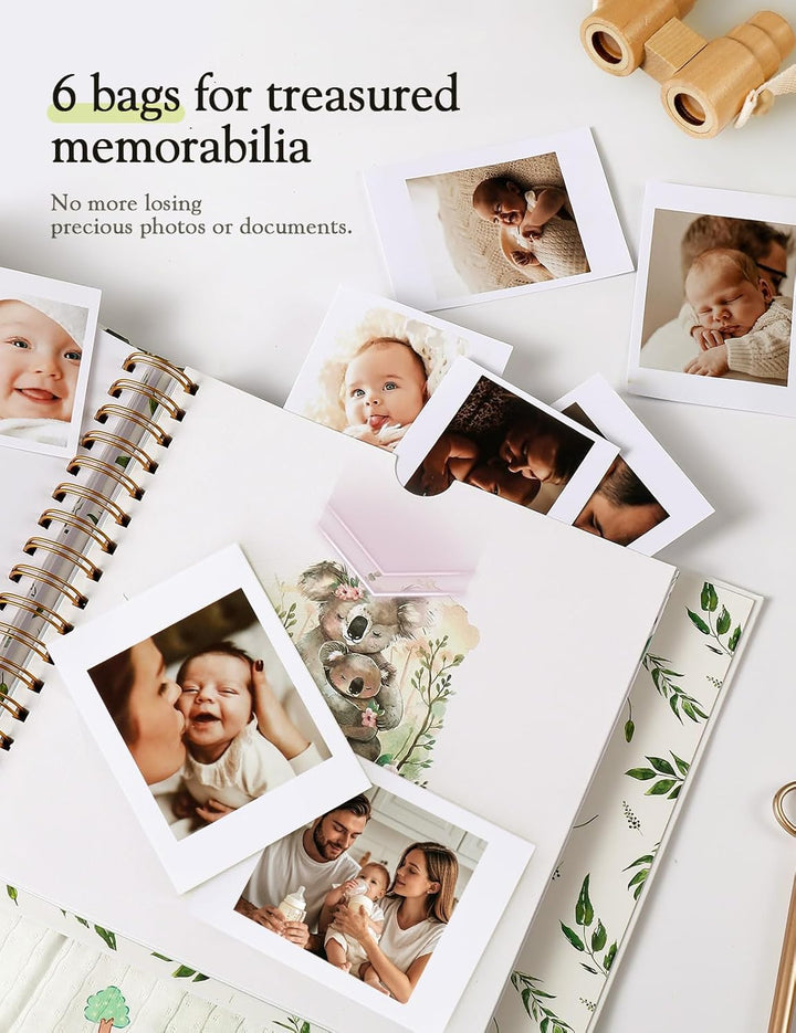 Baby Books for Baby Gift,Baby Book Keepsake Timeless First 5 Year,Baby Memory Book Scrapbook Album from Birth to Age 5, Baby Photo Albums Gender Neutral Baby Items,154 Pages