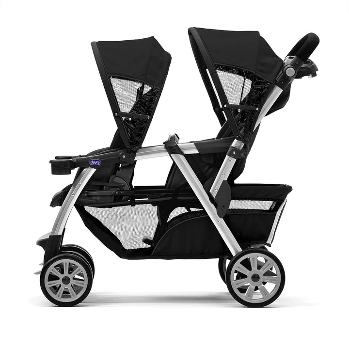 Cortina Together Double Stroller - Minerale | Black/Silver