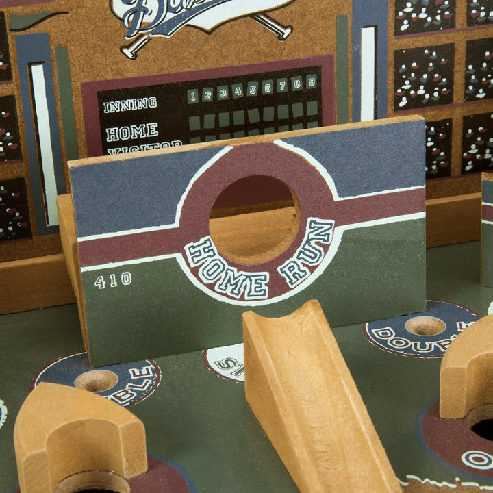 Baseball Pinball Tabletop Games - Classic Miniature Wooden Retro Sports Arcade Toy for Adult Collectors and Children - Baseball Games by Hey Play