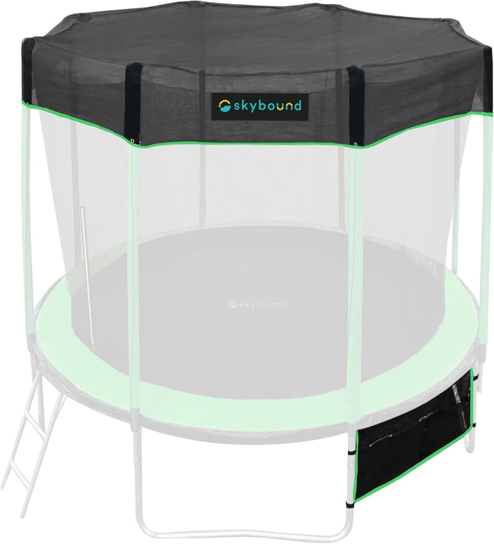 Recreational Trampoline Cover - round Outdoor Trampoline - Heavy Duty Sun Shade Covers for Straight-Pole round Trampolines - Only Includes Top Cover and Shoe Bag