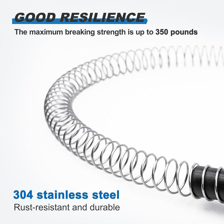 Zipline Spring Brake, 13.1Ft Extra Long Heavy Duty Stainless Steel Zipline Brake Stopper, Zip Line Kit for Backyard Zipline Spring for 3/16 1/4 5/16 3/8 Inch Cable