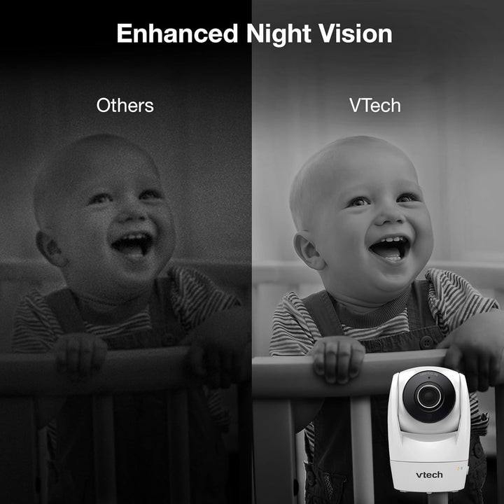 Upgraded Smart Wifi Baby Monitor, 1080P FHD Camera and 5" HD IPS Display, Free App with Motion Video, Sound/Motion Detection and Notifications, Fully Remote Pan-Tilt-Zoom: VM901