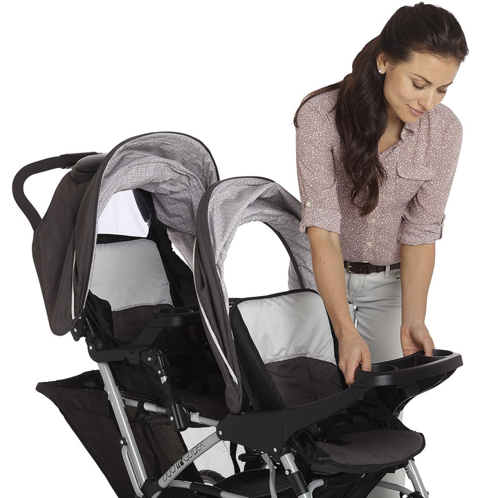 Duoglider Double Stroller | Lightweight Double Stroller with Tandem Seating, Glacier