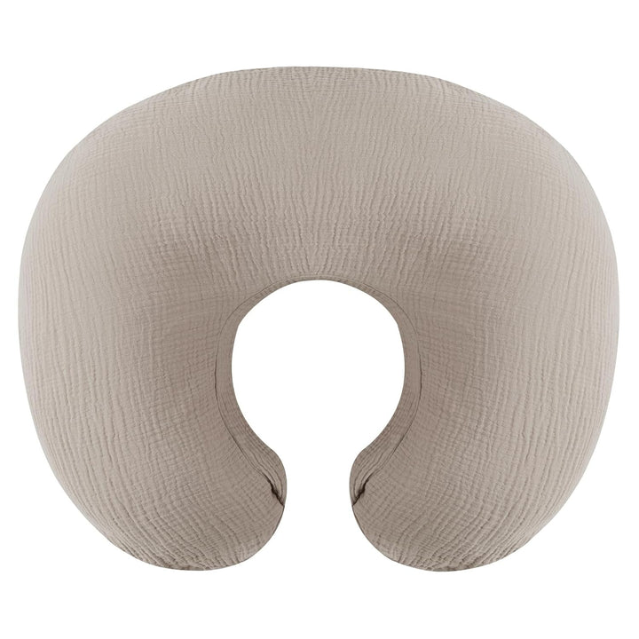 Muslin Nursing Pillow Cover Soft 100% Cotton Feeding Pillow Slipcover Fits Standard Infant Nursing Pillow for Baby Boy and Girl, Fog