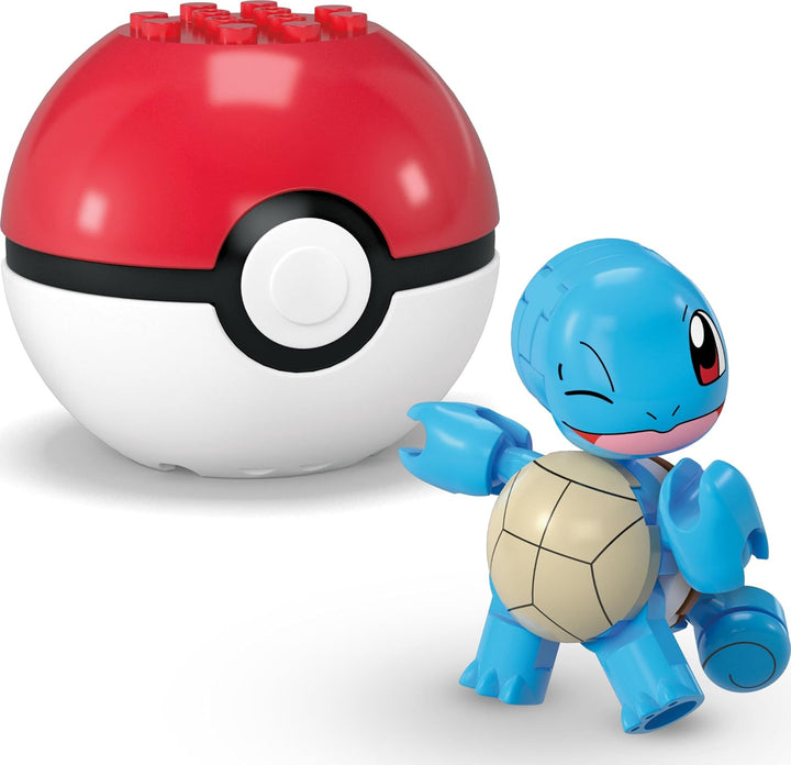 MEGA Pokémon Building Toys Set Squirtle & Cubone with 45 Pieces, 2 Poseable Characters and Poké Ball, 2 Inches Tall, for Kids