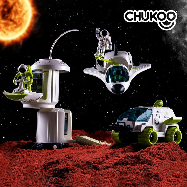 [Upgraded Set] Space Toys for Kids 3 4 5 6 7 8, Space Shuttle with Rocket Ship Toys - 4 Astronauts, Station, & Rover, Spaceship Toy, Rocketship Solar System Playset