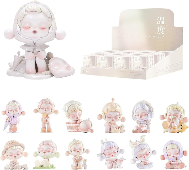 SKULLPANDA Warmth Series, SKULLPANDA Blind Box Figures, Random Design Action Figures Collectible Toys Home Decorations, Holiday Birthday Gifts for Girls and Boys, Single Box