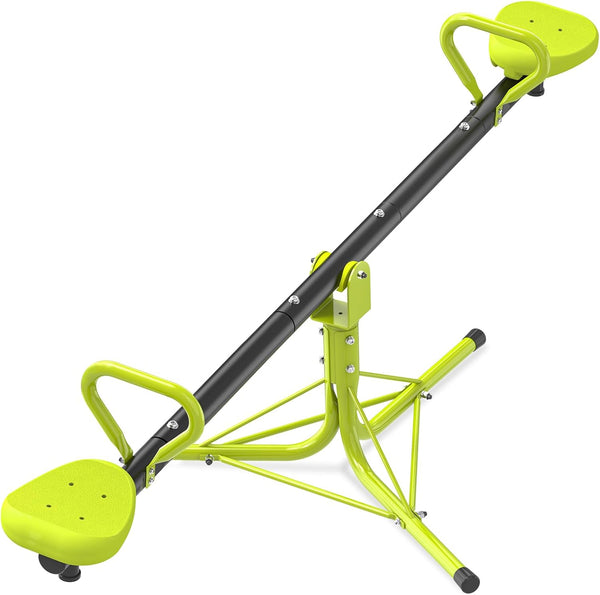 Teeter Totter Seesaw for Kids Outdoor for Ages 4-8 Toddler Seesaw Sit and Spin Teeter Totter outside Outdoor Toys Swiveling 360 Degrees Rotating for Children Age 3 4 5 6 7 8 (Light Green)
