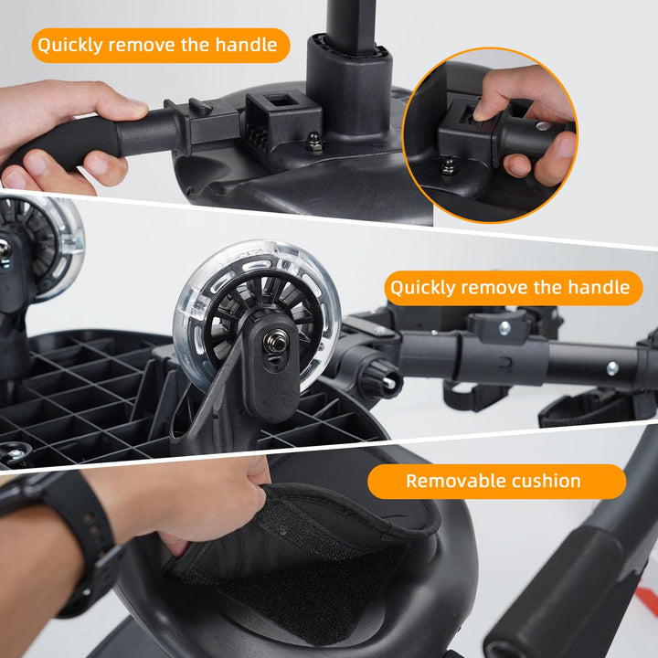 Universal 2-In-1 Stroller Board，Child Rider Stroller Attachment with Saddle Seat and Standing Platform ，Quick and Easy to Use, Safety Design 2025 Upgrade