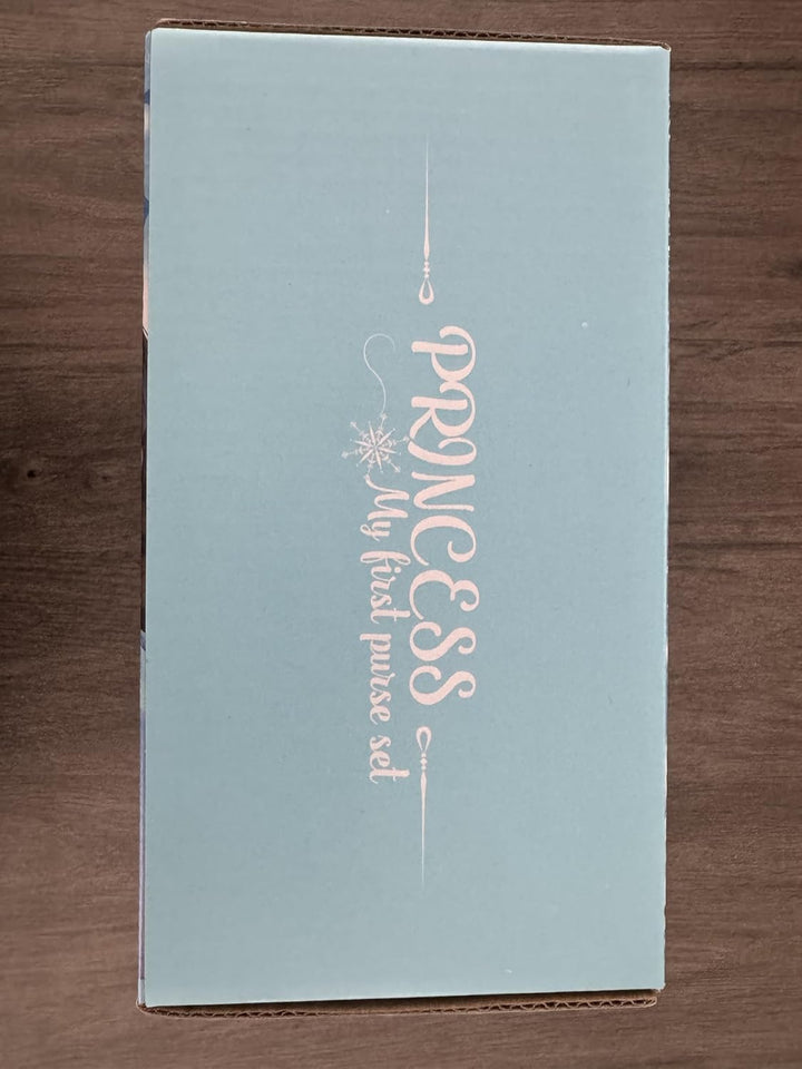 Play Purse for Little Girl, Princess Frozen Toy Purse with Accessories, Pretend Makeup Set, Handbag, Wallet, Water Bottle, Birthday Toy for Girl 3 4 5 6 7 8 Year Old