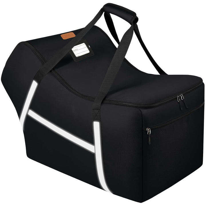 Infant Car Seat Travel Bag for Airplane Compatible with All Nuna Pipa Car Seat and Base,Chicco Keyfit 30 and Base, Padded Car Seat Bags for Air Travel,Car Seat Gate Check Bag with Side Pocket, Black