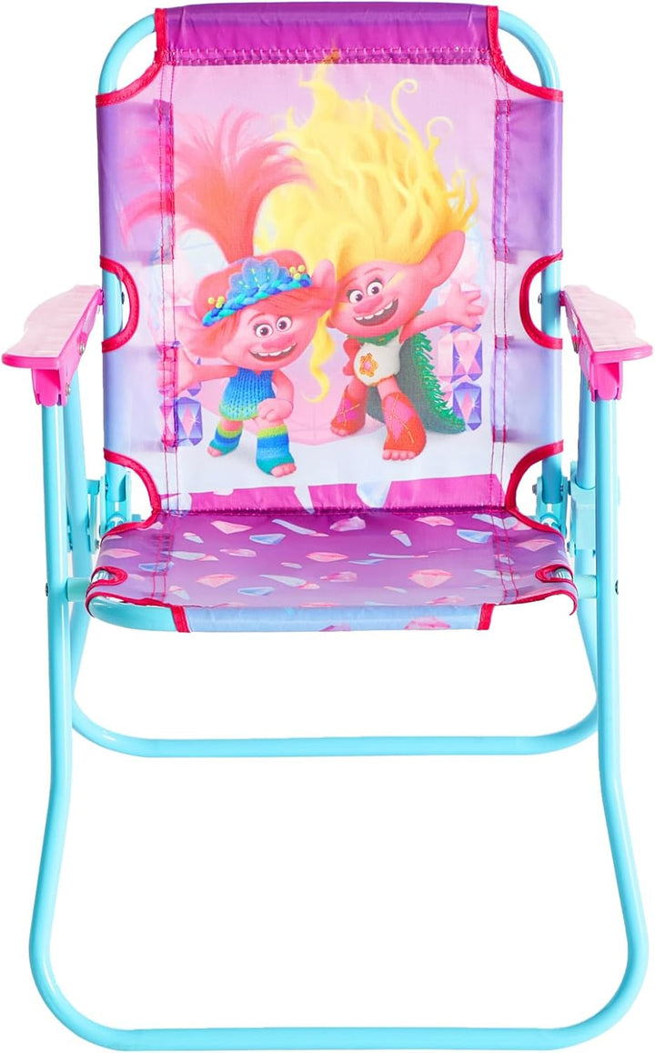 Dreamworks Trolls 3 Outdoor Portable Patio Chair with Folding Metal Frame,Ages 3+