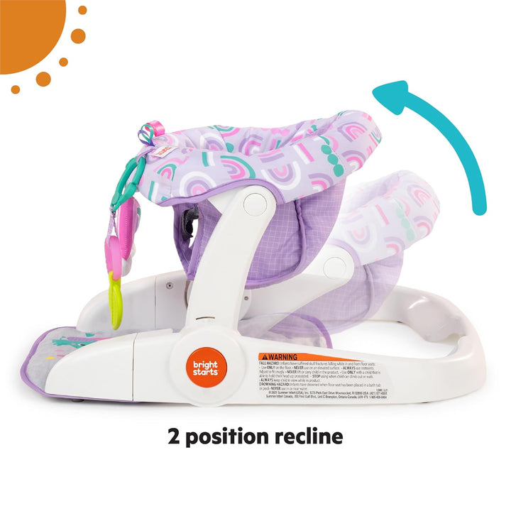 Learn-To-Sit 2-Position Baby Floor Seat with Toys, Unisex, 4-12 Months, Purple Paradise