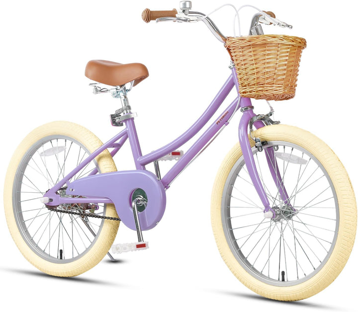 Girls Bike with Basket for 2-12 Years Old Kids, 12 14 16 18 20 Inch Bicycle with Bell Training Wheels, Multiple Colors