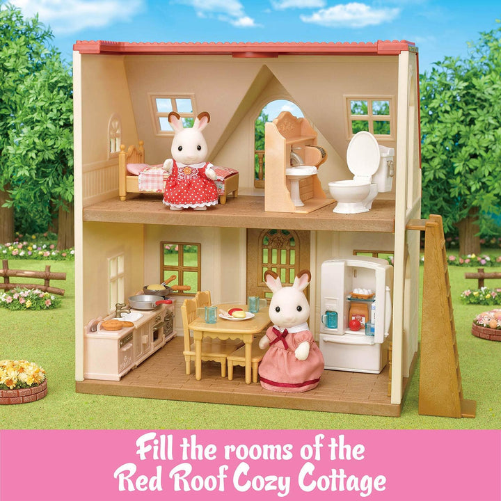 Playful Starter Furniture Set - Toy Dollhouse Furniture and Accessories Set with Collectible Figure Included