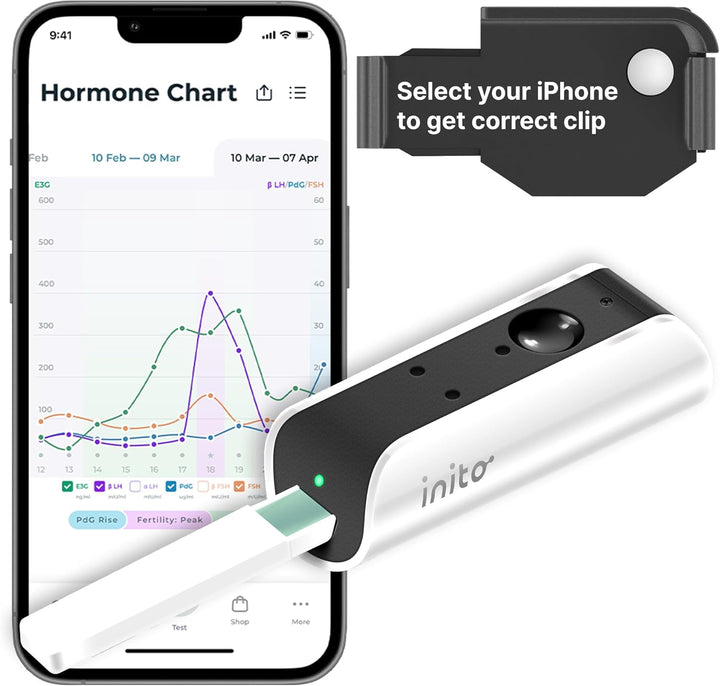 Fertility Monitor & Hormone Tracker for Women | Estrogen, LH, Pdg (Urine Metabolite of Progesterone), FSH | Track and Confirm Ovulation | Includes 15 Strips (Compatible with Iphone 16 Pro)