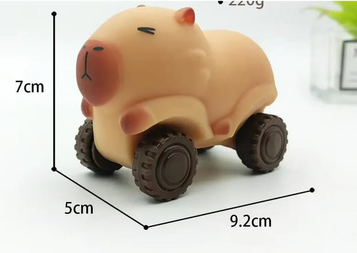 Creative Decompression Scooter Capybara Lala Fancy Special Wheeled Sand-Loading Four-Wheeled Vehicle Deformation Capybara Toy (2Pk)