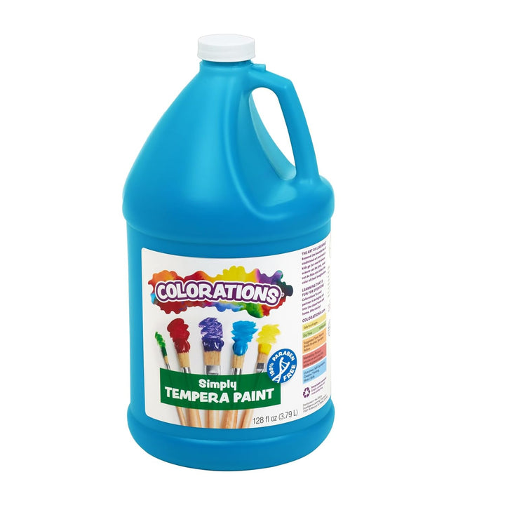 Simply Tempera Paint, 11 Gallon Set in Vibrant Colors, Matte Finish, Classroom Supplies, Non Toxic, School, Craft, Art Supply Set, Stock up on Bulk Paints for School
