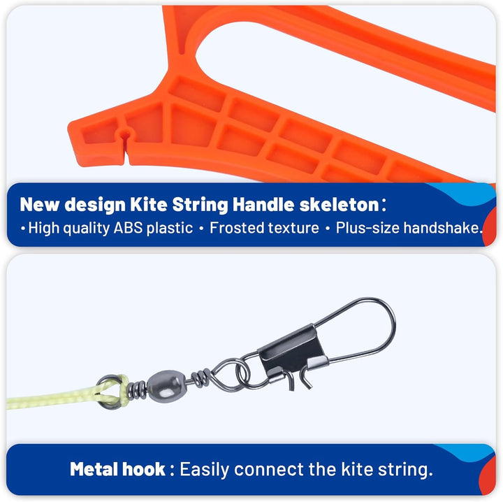 Kite String Handle 2 Pack with High,Strength Line,324Ft Kites String with Reel & Spool for Professional Outdoor Kite Flying,Durable Kites Reels for Adults (2)