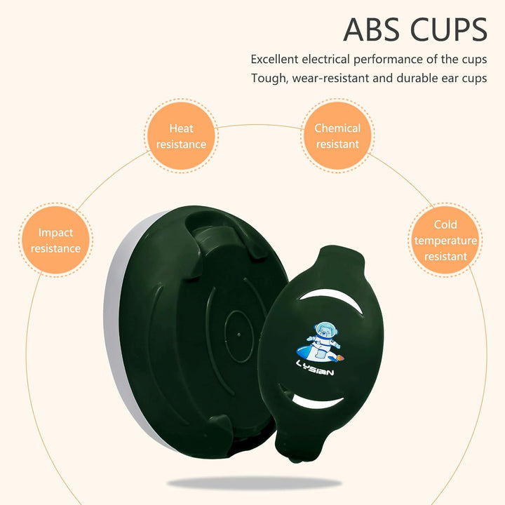 Baby Noise Reduction Earmuffs – Noise Cancelling Headphones for Infants and Kids, Perfect for Travel, Airplanes, Concerts, Fireworks. 25Db Sound Block, Dark Green