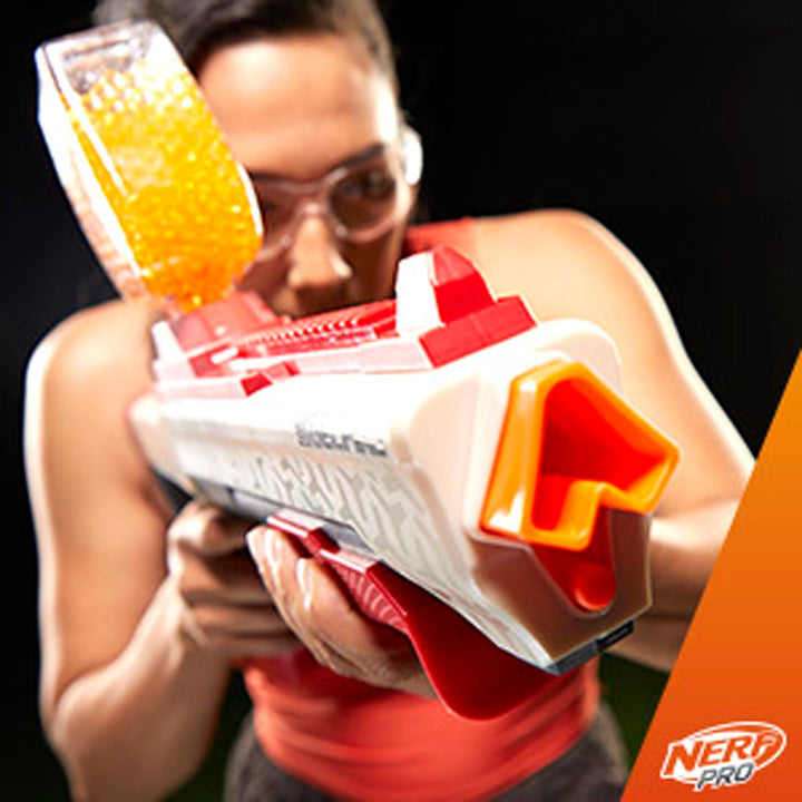 Pro Gelfire Raid Blaster, Fire 5 Rounds at Once, 10,000 Gel Rounds, 800 round Hopper, Eyewear, Toys for Teens Ages 14 & Up