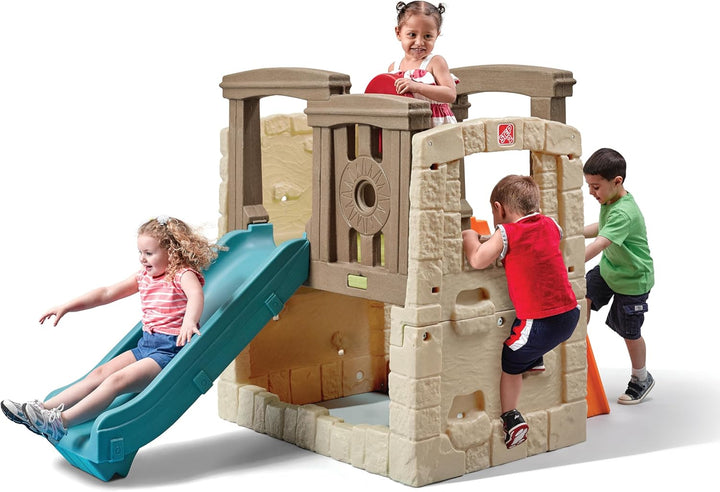 Woodland Climber II Kids Playset, Ages 2 –6 Years Old, Toddler Slide and Climbing Wall, Outdoor Playground for Backyard, Sturdy Plastic Frame, Easy Set Up