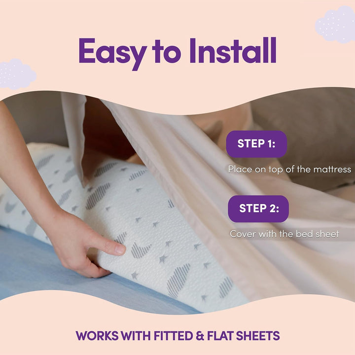Bed Rail for Toddlers | Toddler Bed Rails with Washable Cover - Kids Foam Bed Rail Guard - Bed Barrier for Twin, King, Queen Bed [1-Pack]