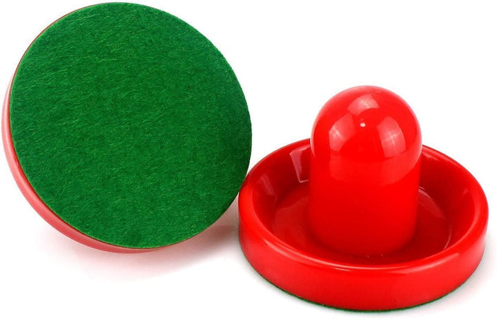 Home Standard Air Hockey Paddles and 2 Size Pucks, Small Size for Kids, Large Size for Adult, Great Goal Handles Pushers Replacement Accessories for Game Tables (2 Striker, 6 Puck Pack)