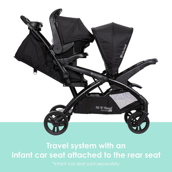 Sit N' Stand® Double 2.0 Stroller, Madrid Black
