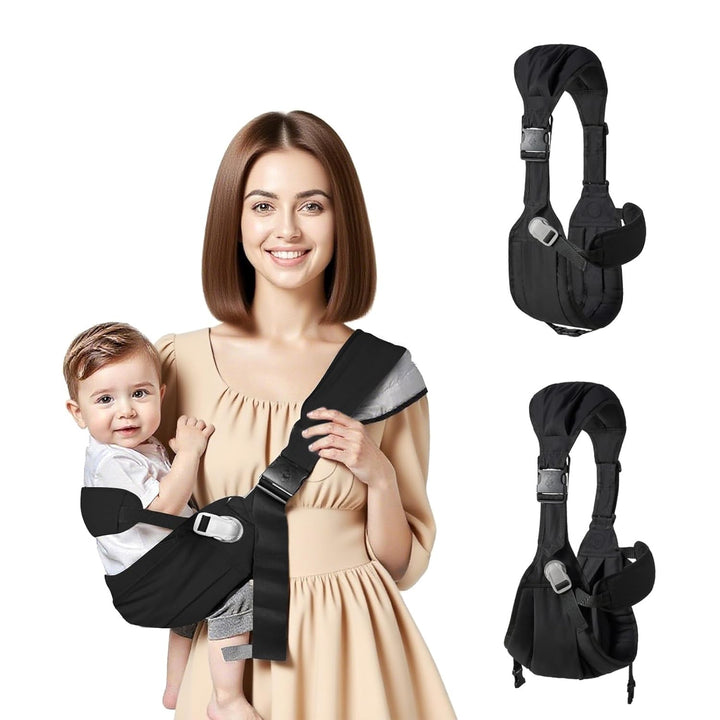 Baby Sling Carrier,Toddler Carrier, 2025 New Baby Sling,Portable and Lightweight Sling,Non-Slip Hip Seat Carrying 10-30Lbs(Black)