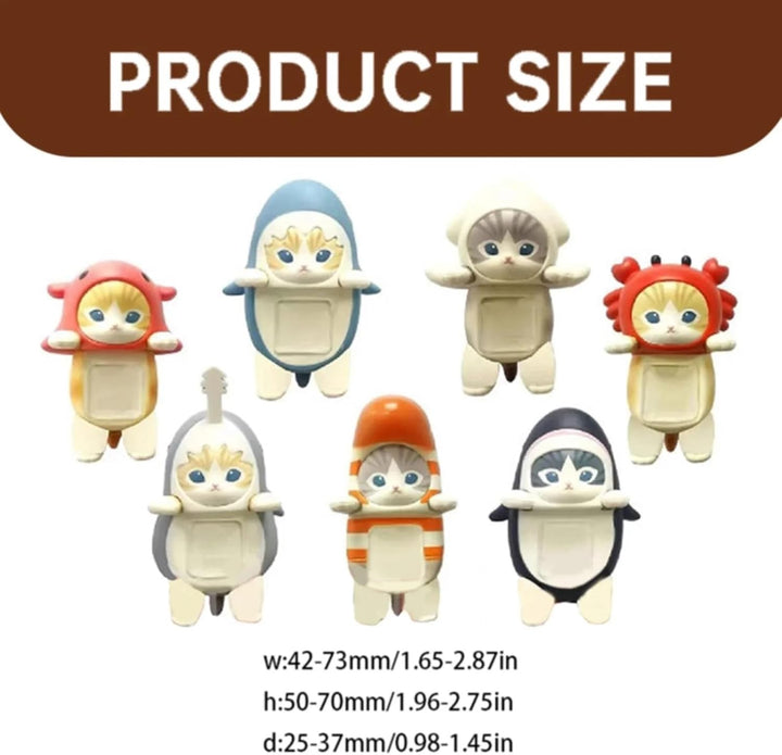 Cute Cat Series Decorative Accessories Figurines for Desk/Table/Phone, 1 PC Blind Sealed Selection NO Box