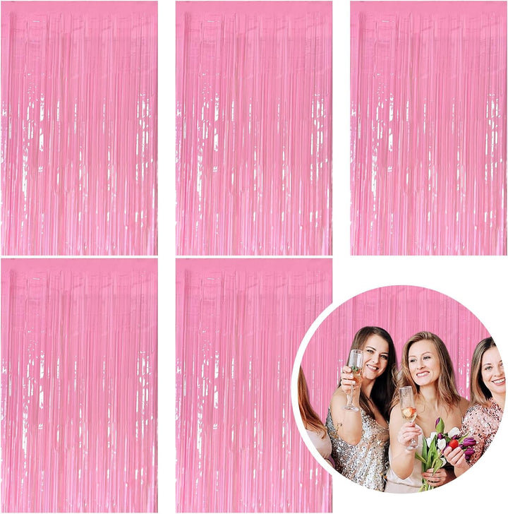 2 Pack Blue Streamers Party Decorations Fringe Backdrop Ocean Themed Decorations Foil Curtain Backdrop Blue Birthday Ocean Party Decor Supplies