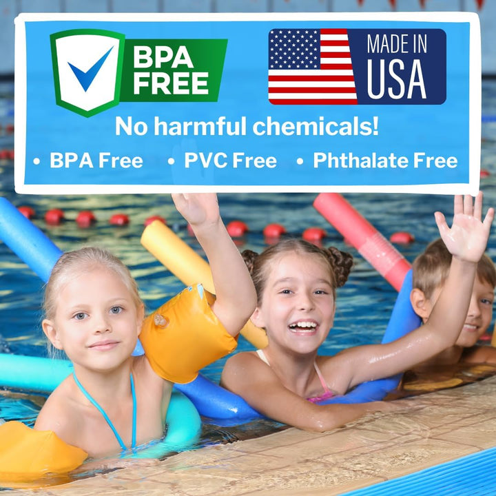 Pool Noodles,  5 Pack of 52 Inch Hollow Foam Swim Noodles, Bright Foam Noodles for Swimming, Floating and Craft Projects