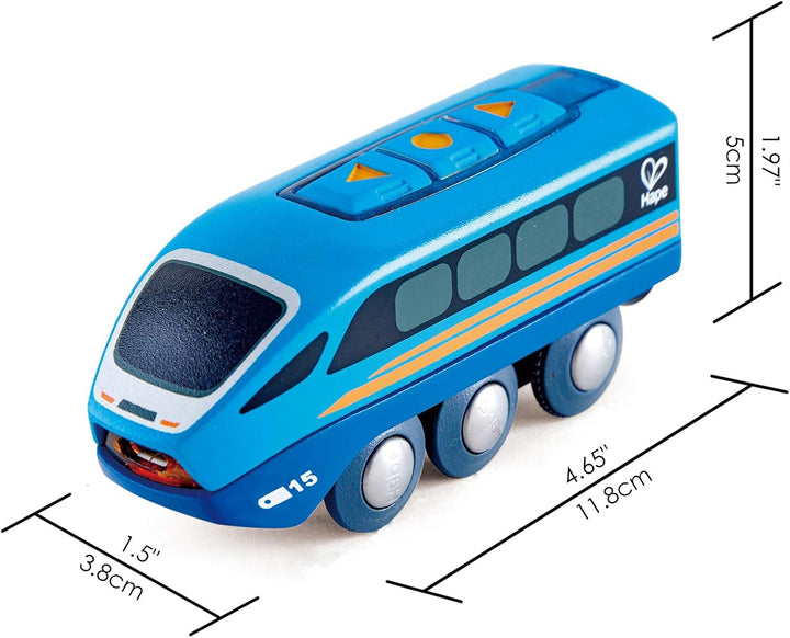Remote Control Engine Train | Kids Railway Toy, App or Button RC Vehicle with 5 Playable Sounds, Rechargeable Battery Feature, Blue