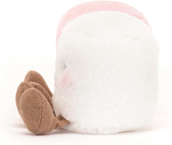 Amuseables Pink and White Marshmallows Stuffed Toy, 3.5 Inches | Food Plush | Fun Gift Idea
