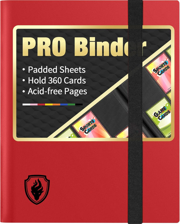 Heavy Duty Card Binder,  9 Pocket Trading Card Binder Holds 360 Cards, Sleek Side-Loading Card Album, Sturdy Card Collection Folder for TCG, MTG, Yugioh, Other Game Cards, Sport Cards, Black