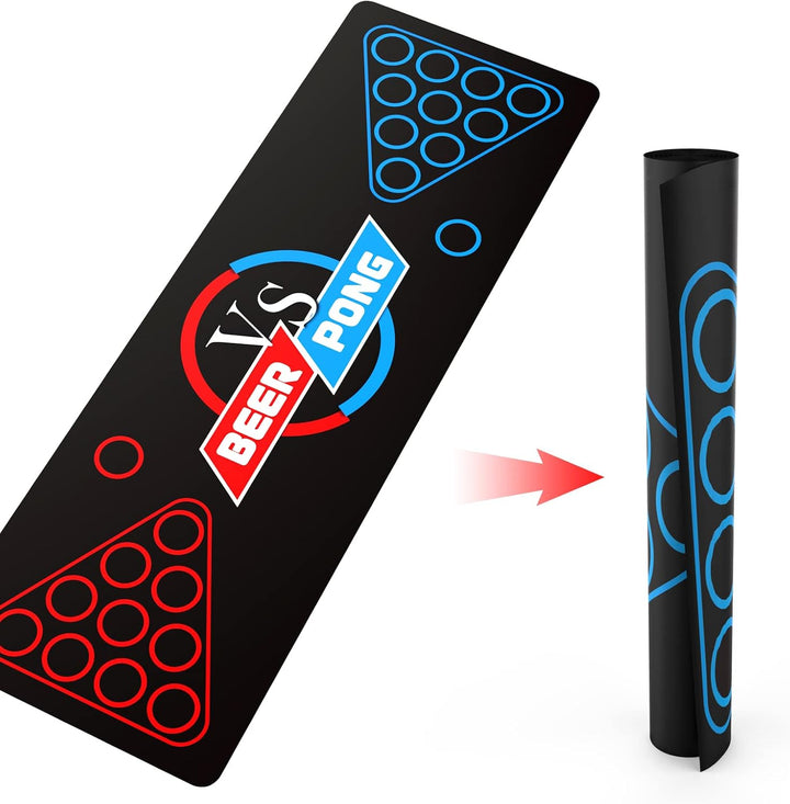 63 X 23.6 Inches Beer Pong Table Mat, Drinking Games for Adults Party – Perfect for Drinks, Soda, Punch, Bbqs, Picnics & Outdoor Gatherings! (First Edition)