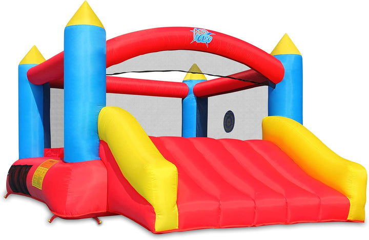 [Updated Version] Bounce House, Inflatable Bouncer with Air Blower, Jumping Castle with Slide, Family Backyard Bouncy Castle, Durable Sewn with Extra Thick Material, Idea for Kids (C-9745)