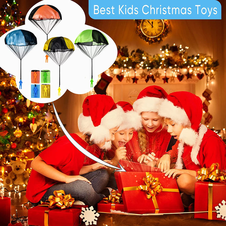 Parachute Toy for Kids, Outdoor Toys Flying Parachute Men, inside & outside Toys for or 3 4 5 6 7 8 9 10 11 12 Year Old, Thanksgiving Day for Boy Girl 4-8 Year Old, Unique Boys Party Favors