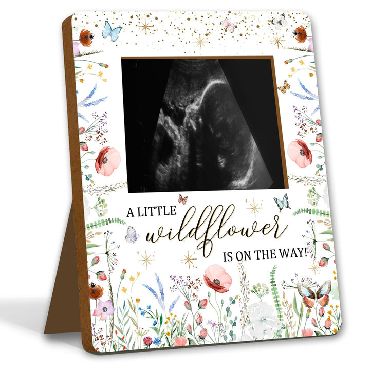 Winnie Pregnancy Milestone Keepsake & Ultrasound Picture Frame - Baby Shower Sign & Decor - Gifts for Gender Reveal