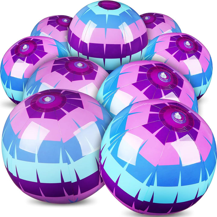12 Pack Spider Web Themed Beach Ball for Kids 7.87" Bulk for Summer Pool and Beach Game Gifts Blue and Red Spider Web Birthday Party Supplies End of the Year Class Party Decorations Favor