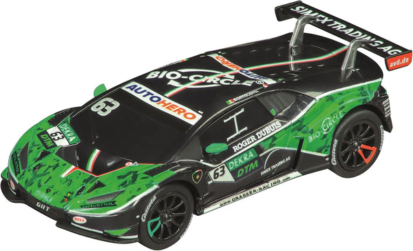 64228 Lamborghini Huracán Mirko Bortolotti No.63 1:43 Scale Analog Slot Car Racing Vehicle GO Slot Car Toy Race Track Sets