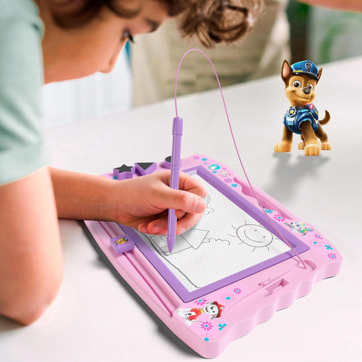 PAW Patrol Magnetic Drawing Board with Stylus and 3 Stamps, for Girls or Boys (Pink)…